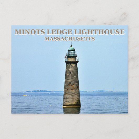 Minots Ledge Light house, Massachusettsはがき ポストカード (正面)