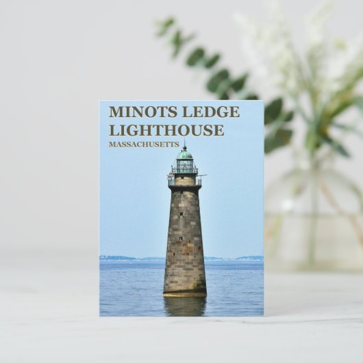 Minots Ledge Light house, Massachusettsはがき ポストカード (スタンド正面)