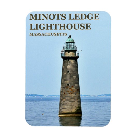 Minots Ledge Light house, Massachusetts PhotoMagne マグネット (縦)
