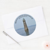 Minots Ledge Light house Massachusetts Stickers ラウンドシール (封筒)