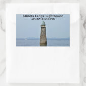 Minots Ledge Light house, Massachusetts Stickers 長方形シール (バッグ)