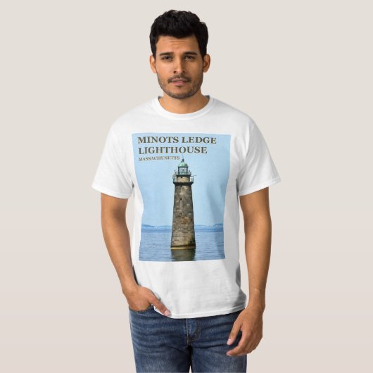 Minots Ledge Light house, Massachusetts Tシャツ (正面フル)