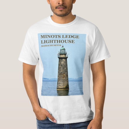 Minots Ledge Light house, Massachusetts Tシャツ (正面)