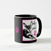 MinPinバレンタインのマグカップ – 犬のバレンタイン マグカップ (正面右)