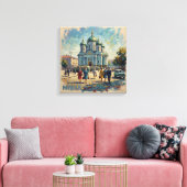 Minsk Belarus Orthodox Cathedral Urban Canvas キャンバスプリント (インサイチュ (リビング))