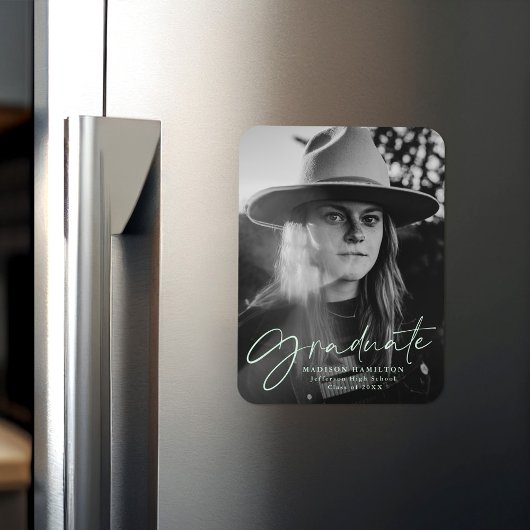 Mintスクリプトスタイリッシュの卒業発表の写真 マグネット