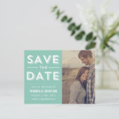 Mintデザイン写真Save The Date Post Card 案内ポストカード (スタンド正面)