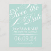 Mintヴィンテージスクリプト日付の保存 案内ポストカード (正面)