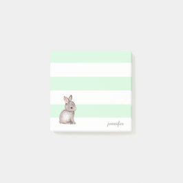 Mint ストライプBunny Post-it®ノート ポストイット