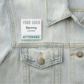 Mint 2x2出席者バッジイベントロゴピンまたはマグネット 名札 (インサイチュ)