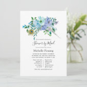 Mint and Blue Bohoベビーまたはブライダルシャワーby Mail 招待状 (スタンド正面)