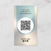 Mint and gold faux metallic photographer 名刺 (裏面)