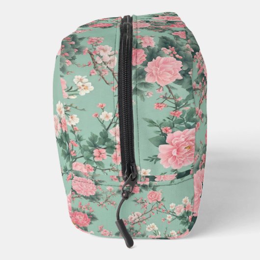 Mint and Pink Cherry Blossom Monogram Initial ドップキット (右)