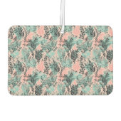 Mint and Pink Forest Pattern カーエアーフレッシュナー (裏面)