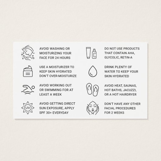 Mint BB Glow After 気に Instruction Card (裏面)