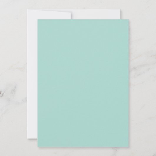 Mint Blue Ethereal Spring Wedding 招待状 (裏面)
