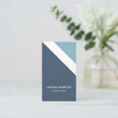 Mint blue nautical stripes modern masculine smart 名刺 (スタンド正面)