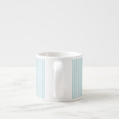 Mint Blue Pinstripe Mug – Custom Initial & Name  エスプレッソカップ (裏面)