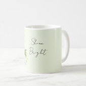 Mint Bow White Candle Shine Bright コーヒーマグカップ (正面右)