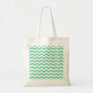Mint Chevron Stripes Bag トートバッグ