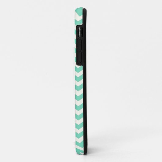 Mint Chevron Stripes Case-Mate iPhoneケース (裏面/左)