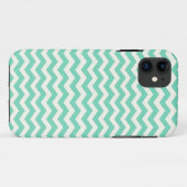 Mint Chevron Stripes Case-Mate iPhoneケース (裏面(横))