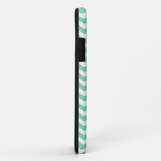 Mint Chevron Stripes Case-Mate iPhoneケース (裏面/右)