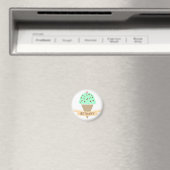 Mint Choc Chip Ice Cream Cone Personalised Kids'  マグネット (インサイチュ (食洗機))