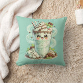 Mint Chocolate Chip Milkshake Kawaii Cushion  クッション (ブランケット)