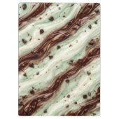 Mint Chocolate Chip Milkshake Marble Design クリップボード (裏面)