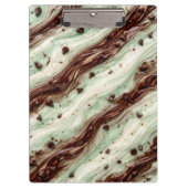 Mint Chocolate Chip Milkshake Marble Design クリップボード (正面)