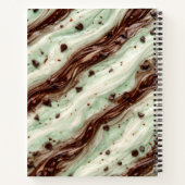Mint Chocolate Chip Milkshake Marble Design ノートブック (裏面)