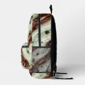 Mint Chocolate Chip Milkshake Marble Design プリントバックパック (右)