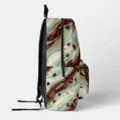 Mint Chocolate Chip Milkshake Marble Design プリントバックパック (左)