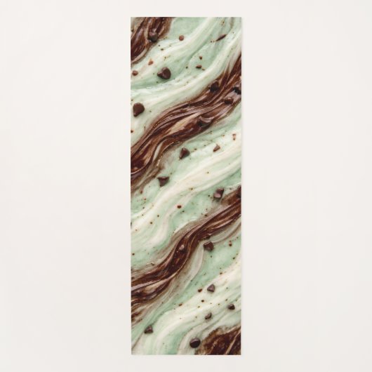 Mint Chocolate Chip Milkshake Marble Design ヨガマット (正面)