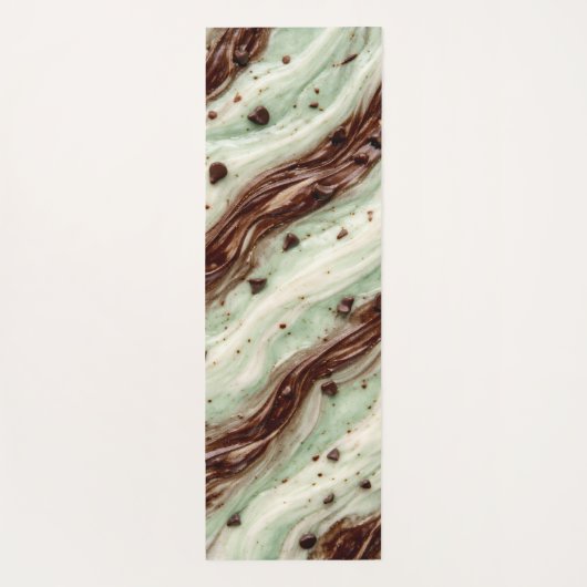 Mint Chocolate Chip Milkshake Marble Design ヨガマット (裏面)