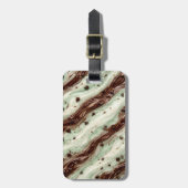 Mint Chocolate Chip Milkshake Marble Design ラゲッジタグ (正面縦)