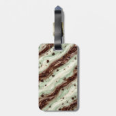 Mint Chocolate Chip Milkshake Marble Design ラゲッジタグ (裏面縦)