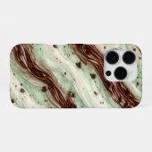 Mint Chocolate Chip Milkshake Marble Design iPhoneケース (裏面横)