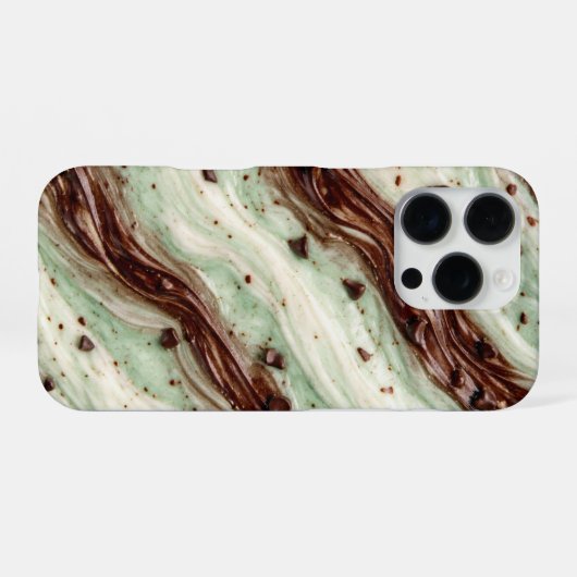 Mint Chocolate Chip Milkshake Marble Design iPhoneケース (裏面横)