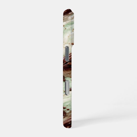 Mint Chocolate Chip Milkshake Marble Design iPhoneケース (右側面)