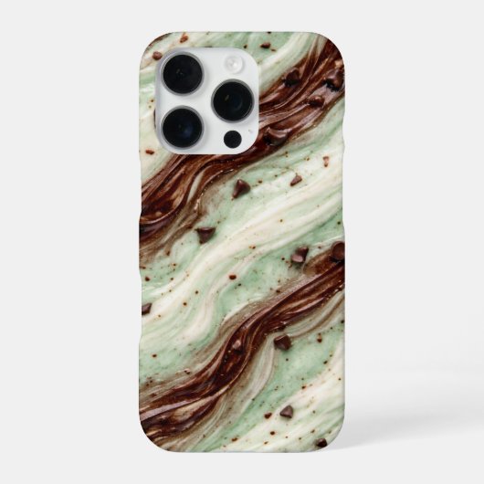 Mint Chocolate Chip Milkshake Marble Design iPhoneケース (裏面)
