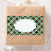Mint Chocolate Gingham Labels ラベル (インサイチュ)