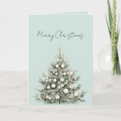 Mint Christmas Ornaments Tree カード (正面)