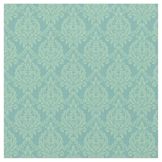 Mint Damask ファブリック (クローズアップ)