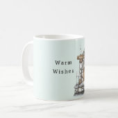 Mint Fire Place Warm Wishes コーヒーマグカップ (正面左)