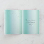 Mint Fox Bunny Love Glitter Sweetheart Christmas カード (内部)