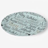 Mint Fun Happy Balloons Birthday ペーパープレート (アングル)