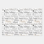 Mint Fun Happy Balloons Birthday ラッピングペーパーシート (正面3)