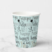 Mint Fun Happy Balloons Birthday 紙コップ (右)